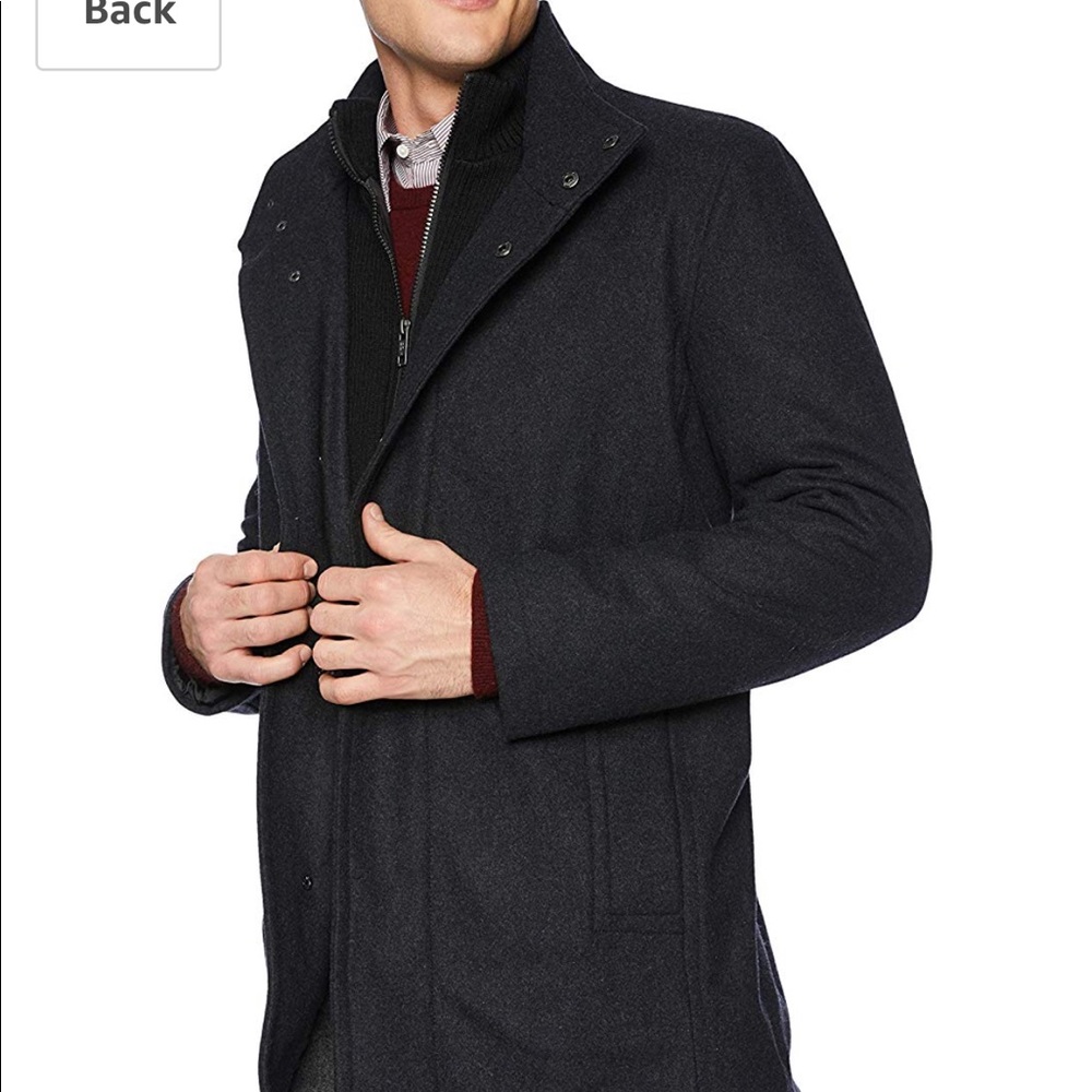 Marc New York Charcoal Wool Coat